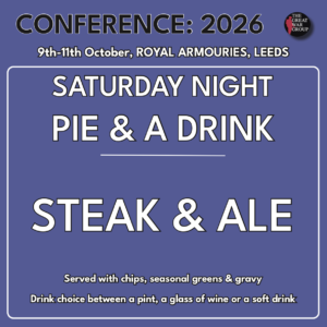 CONFERENCE 2026 - SATURDAY DINNER - STEAK & ALE